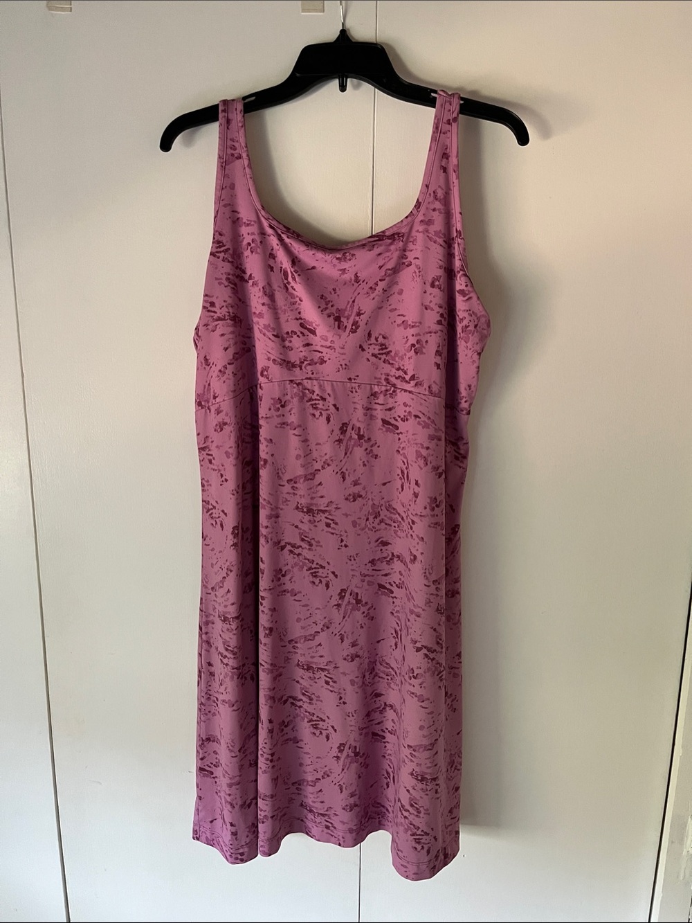 Sleeveless Mauve Printed Summer Dress.